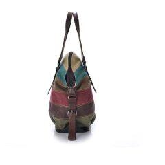 Canvas Totes Striped Womens Handbag 2020 Patchwork Rainbow Shoulder Bag Fashion Female Casual  Crossbody Bag Sac a Main