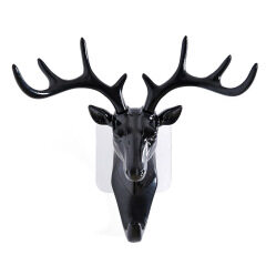 Personality antlers suction cup hooks creative clothing handbag holder key hanger wall shelf for home decoration