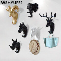 New ROTOCAST Material Light Environmental Protection Animal Hook Home Decoration Wall Storage Rhinoceros Simulation Wall Hanging