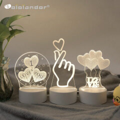 SOLOLANDOR 3D LED Lamp Creative 3D LED Night Lights Novelty Illusion Night Lamp 3D Illusion Table Lamp For Home Decorative Light