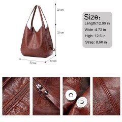 SMOOZA Vintage Womens Hand bags Designers Luxury Handbags Women Shoulder Bags Female Top-handle Bags Fashion Brand Handbags