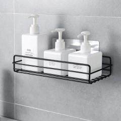 Bathroom Storage Shelf & Rack Shampoo Shower Gel Floating Shelf Home Decoration Kitchen Accessories Free Punching Wall Hanging