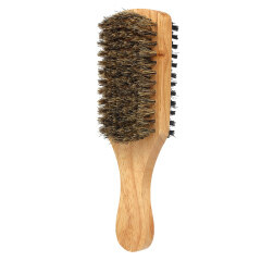 Men's Beard Brush Double-sided Facial Hair Brush Shaving Comb Male Mustache Brush Solid Wood Handle for Home Decore