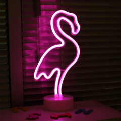 Fashion LED Neon Sign Light Holiday Xmas Party Romantic Wedding Decoration Kids Room Home Decor Flamingo Moon Unicorn Heart