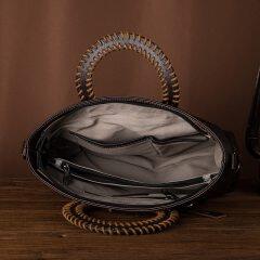 Genuine Leather Famous Brand Emboss Luxury Ladies Designer handbag Over The Shoulder bag Women Female ol elegant Tote bag 258