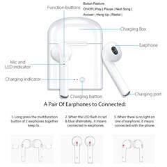 Bluetooth Earphones Mini Wireless Earbuds Sport Handsfree Earphone Cordless Headset with Charging Box for xiaomi Phone