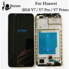 100% Tested For Huawei Y7 2018 / Y7 Pro 2018 / Y7 Prime 2018 LCD Display + Touch Screen Digitizer Assembly Replacement + Frame