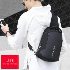 Multifunction Crossbody Bags Men USB Charging Chest Pack Short Trip Messengers Chest Bag Water Repellent Shoulder Bag Male