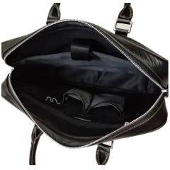 Luxury Genuine Leather Men's Briefcases 14" Laptop Handbag Cowhide Men Business Crossbody Bag Messenger Shoulder Bags for Men