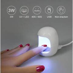3W UV Led Lamp Nail Dryer Micro Nails Gels Manicure Machine with Timer Button Perfect Nail Drying Nail Tools