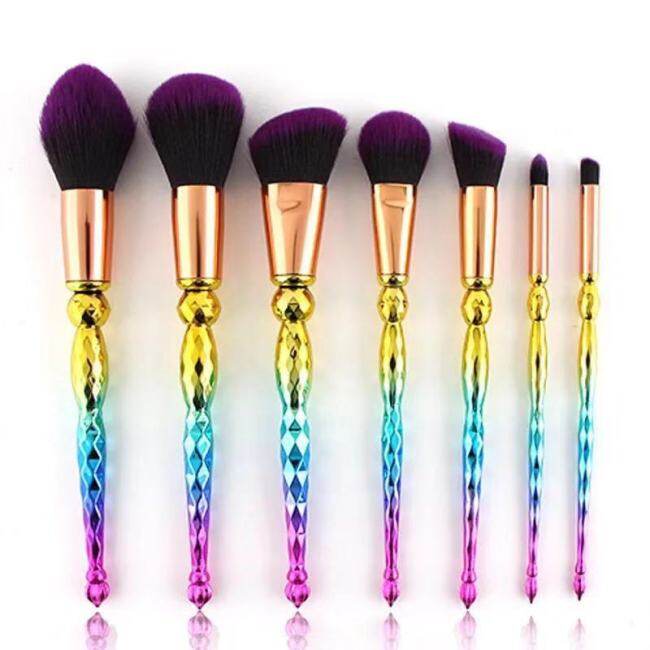 New 7 Spiral Handle Makeup Brushes Gradient Coloring Brushes Concealer Brushes Beauty Tools