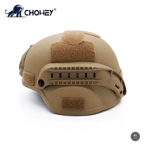Militêre koeëlvaste helm met Rail Khaki MICH-styl BH1806