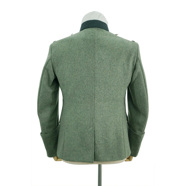 Wwii German Ss M36 Officer Wool Service Tunic Jacket Military Harbor