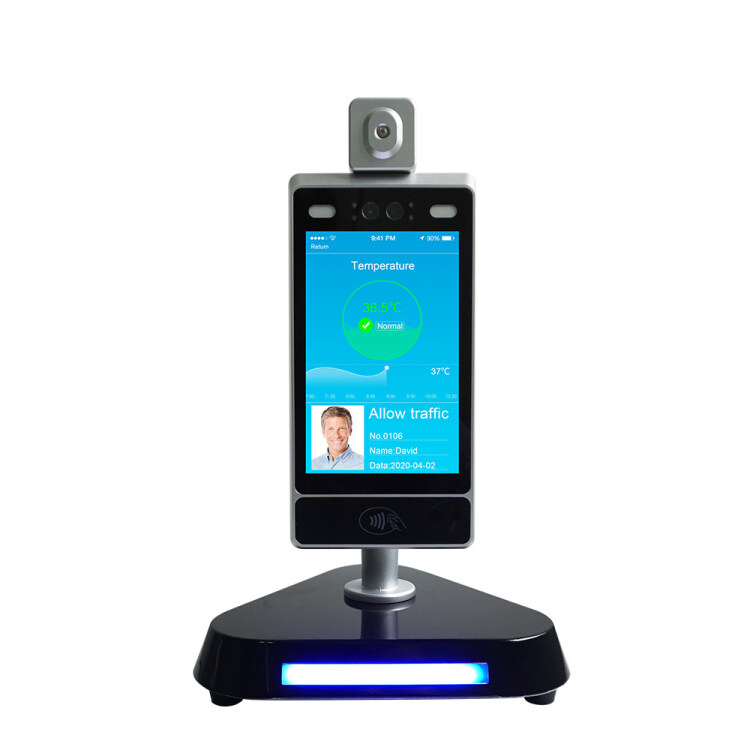 8 inch Thermal face recognition human body temperature camera system
