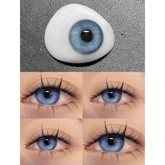 UNCHATED blue color contact lenses soft contact lens lentes de contacto de color big size14.5mm