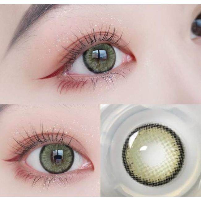 Norko Green color contact lens contact lenses cycle eye contacts cosmetic lens size 14.5mm