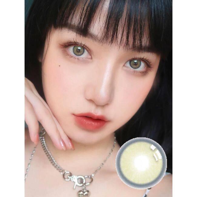 Neala little green natural colored contact lens contact lenses eye contacts cosmetic lens size 14 mm
