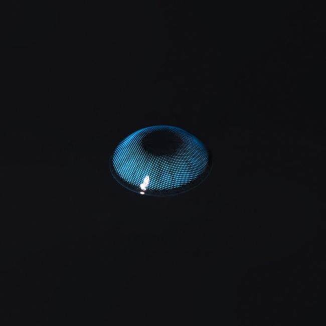 Hid natural azul blue colored contact lenses eye contacts lentes de contacto de color soflen size 14.2 mm