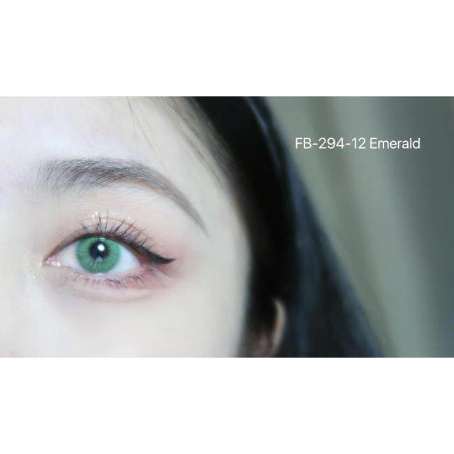 Hid Emerald green colored contact lenses eye contacts lentes de contacto de color soflen size 14.2 mm