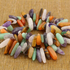 SB6478-31 Fashion colored gemstone long dagger tooth chip mixed crystal stone beads