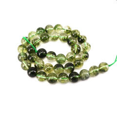 CR5569 Hotsale olive green ghost quartz round beads