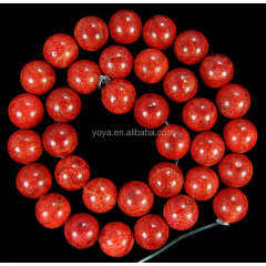 CB8016 Red Sponge coral beads for jewelry making
