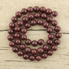 MJ1005 Wholesale purplish red mashan jade stone jewelry beads
