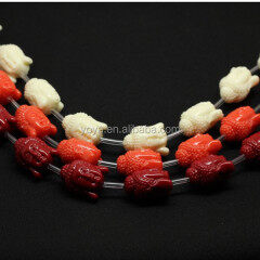 GP0830 Fashion coral colour acrylic plastic resin buddha head beads