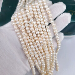 FWP021 wholesale natural freshwater pearl potato ball beads