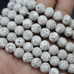 SB0720 Tibet Buddhist Natural White Brown Speckled Stars and Moon Lotus Seed Bodhi Nut Mala Prayer Beads