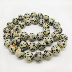SB6204 Natural Dalmation Spot Jasper Beads,Natural Gemstone Beads,Round White and Black Spotted Beads