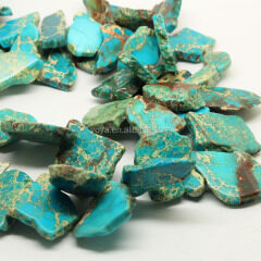 SM3064 Multicolor Sea sediment jasper nugget slab beads,aqua terra imperial jasper nugget slab beads