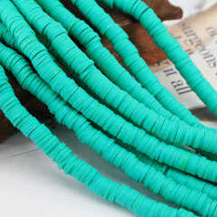 A0037 Popular Turquoise Green Polymer Clay Vinyl Perles Heishi Beads Blue Polymer Clay Disc Spacer Beads