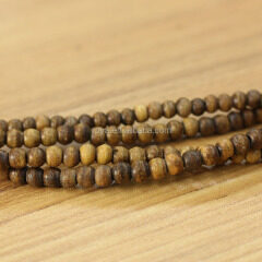 OB001-4 Smooth Light Brown Colored Ox Bone Round / Rondelle Beads