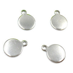 S1168 Stainless Steel Round Tags,Can Laser Engrave Logo Stainless,Steel Metal Round Blank Stamping Jewelry Tags
