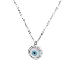 NS1198 Charm Stainless Steel Evil Eyes Pendant Necklace for ladies ,Fashion Waterproof Shell Eyes Women Chain Necklace