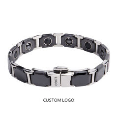 ceramic anion arthritis titanium germanium power bracelet for men