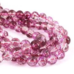 CR5567 Purple ghost quartz beads