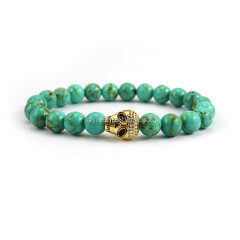 BRP1597 Handmade fashion jewelry bracelet for men,elastic natural stone bead bracelet with charm