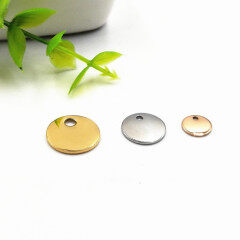 S1169 Stainless Steel Round Tags,Can Laser Engrave Logo Stainless,Steel Metal Round Disc Blank Stamping Jewelry Charm Tags