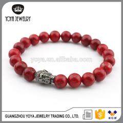 BRU0022 Hot sale Natural Round Gemstone Beaded Bracelet with Buddha,Buddha Head Bracelet Jewelry, Men Bracelet 2017