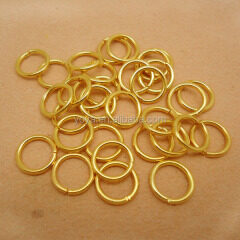 JFR1012 1.2*10mm gold plated jump rings,open brass jump rings,link circle jump-rings