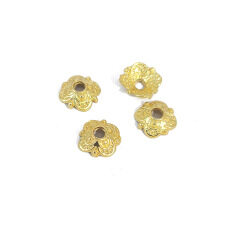 JS0917 Fashion Jewelry Findings Gold plated flower bead caps for Jewelry Making