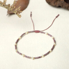 BB2003 Hot Sale colorful  Brass Grass Fresh Water Pearl Bracelets Miyuki Seed Pearl beads Bracelet For Jewelry