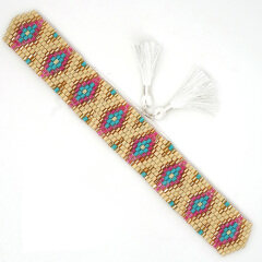 BG1041 Chic Woven Miyuki Seed Loom Beaded Cuff Bracelet