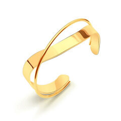 BS2045 Waterproof Non Tarnish 18K Gold plated Stainless Steel Cross  Cuff Bracelet Bangle for Women