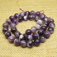 CR5179 Natural Round Amethyst Beads
