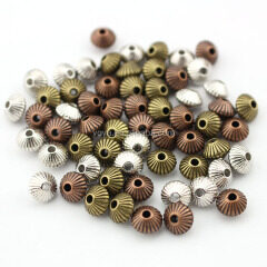 S3754 Antique silver bronze copper bicone spacer beads,metal disk rondelle spacer beads