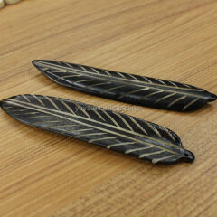 OB013 Wholesale Hand Carved feather Bone beads,wing charm Boho pendant