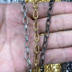 BCL1221 Popular  jewelry findings chain  High Quality gold plated brass chunky chain for necklace making
